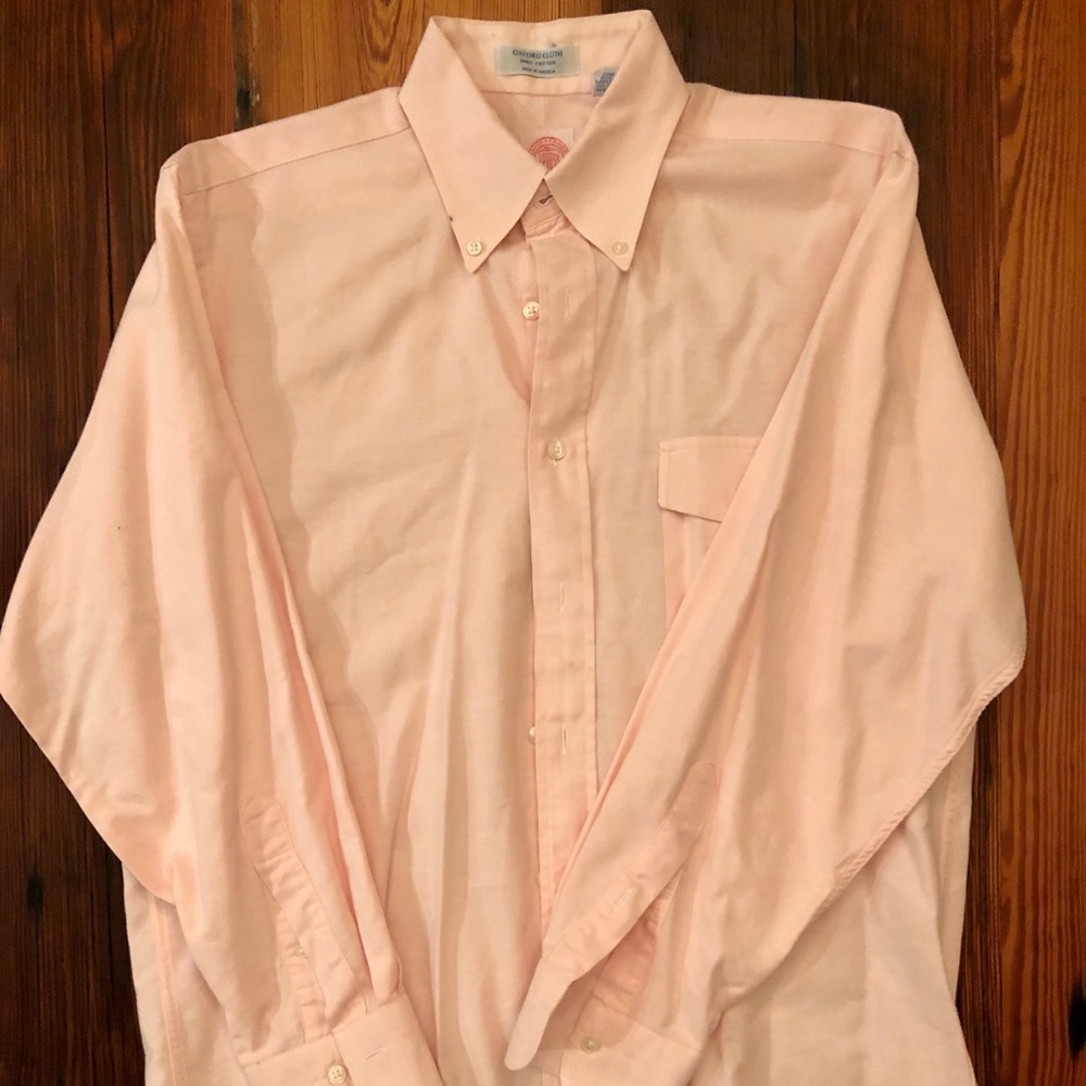 J Press Oxford button down - 15x32, vintage, pink